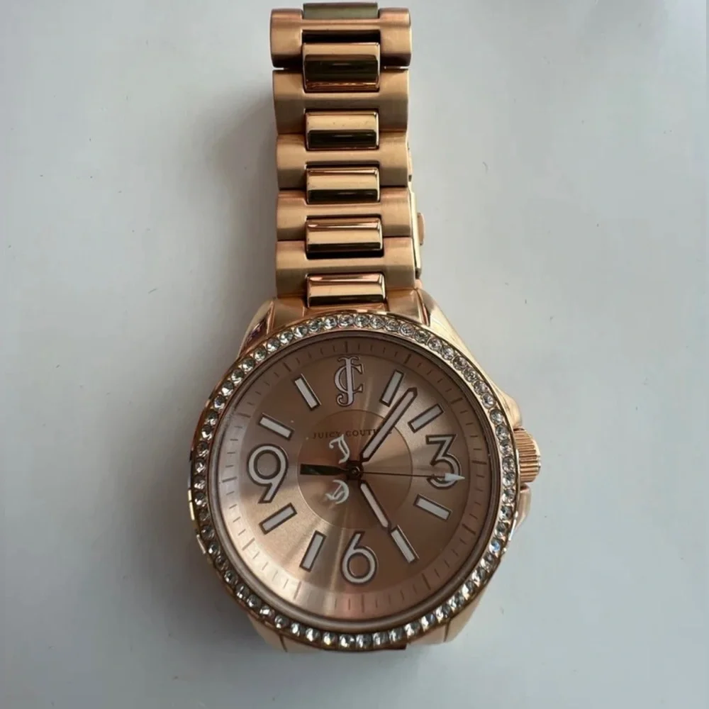 Juicy Couture Timepieces Women Analog Wristwatch Rose Gold Tone New Battery NWOT